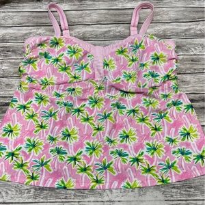 Womens Crown & Ivy tankini top 20 W pink palm trees
Like new
